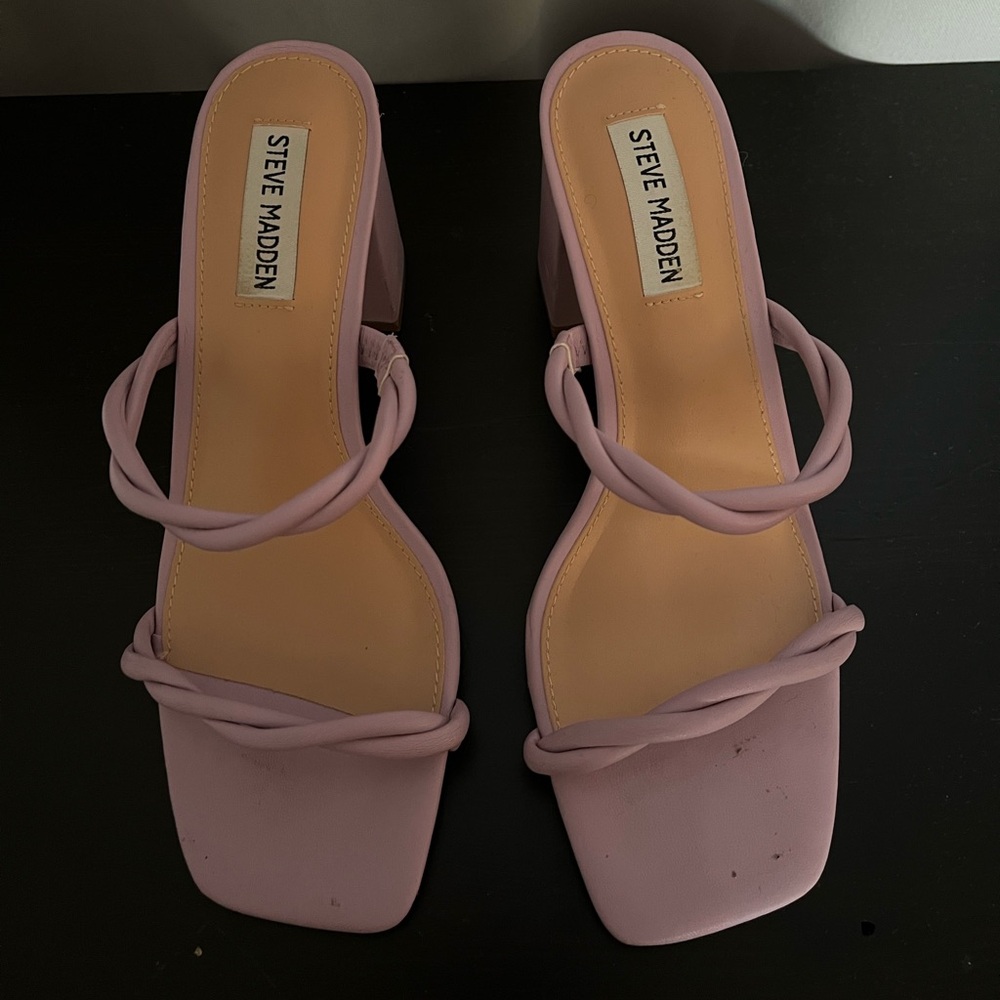 Steve Madden lavender chunky heel